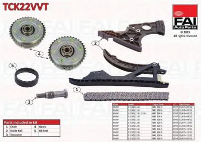 FAI AUTOPARTS tck22vvt -  Комплект цели привода распредвала